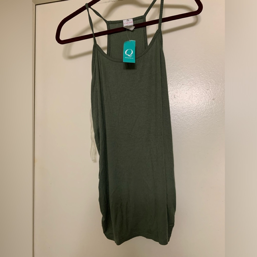 Olive green tank top